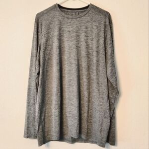 CHAMPION gray black athletic men's long sleeve shirt top